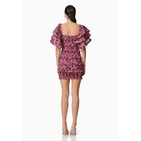 Elliatt Monica Ruffled Mini Dress in Purple - Picture 3 of 3